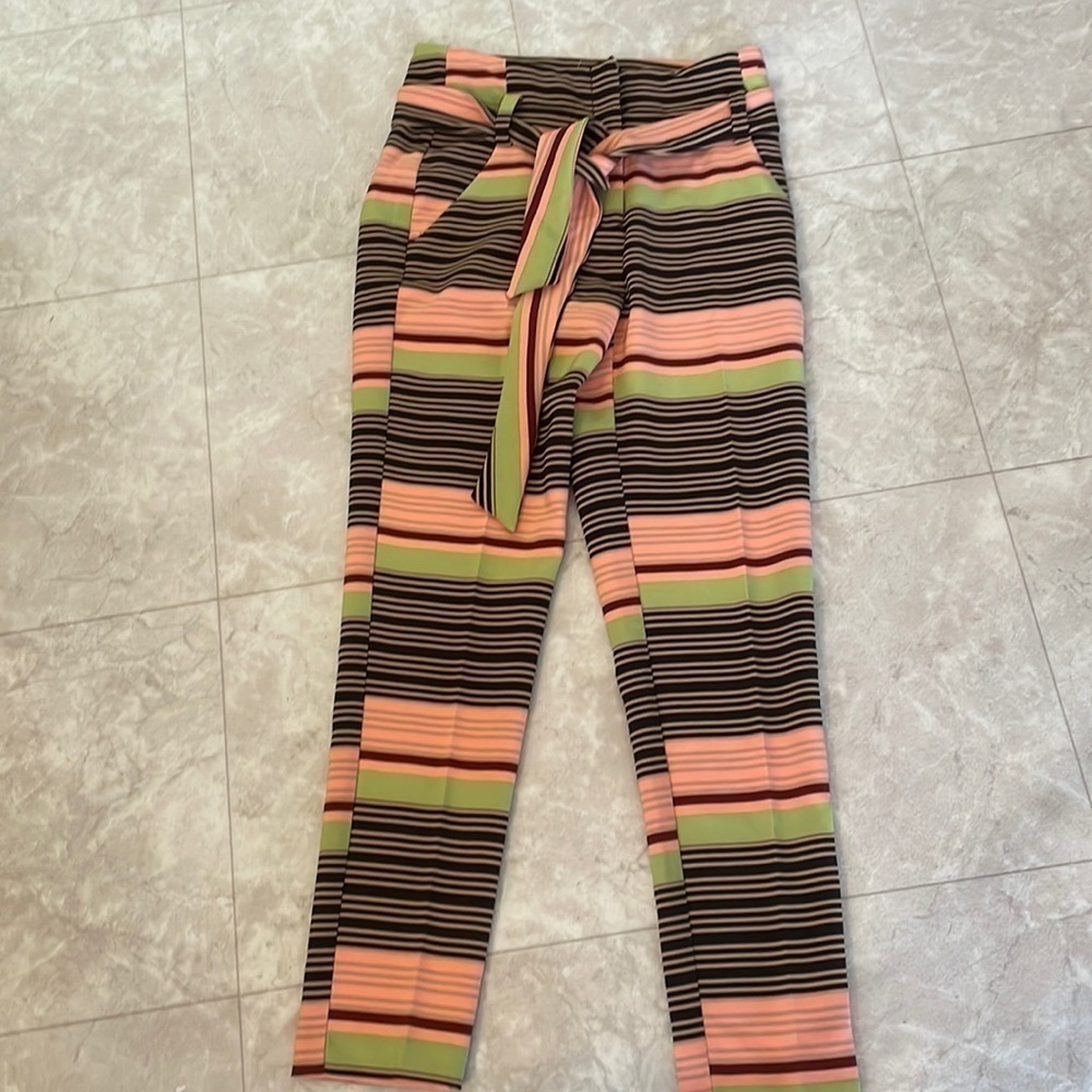 Ny & Co Brown Pink Green Pants 0